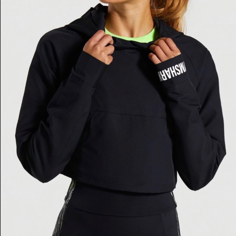 🖤 Gymshark Non Stop Cropped Hoodie Windbreaker - Picture 2 of 9
